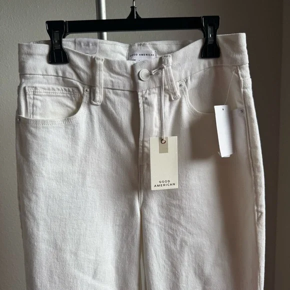 NWT Good American Good Legs Flare White Jeans Sz 2/26 - Picture 5 of 10
